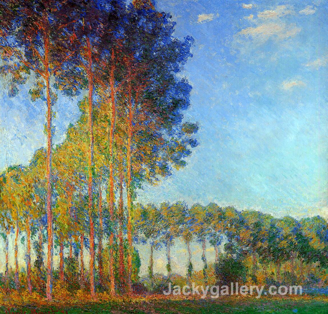 Poplars on the Banks of the River Epte, Seen from the Marsh by Claude Monet paintings reproduction